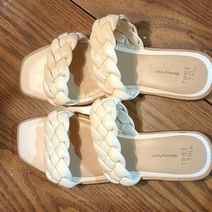 Size 9, Time and Tru white sandals